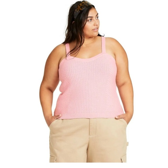Sandy Liang for Target. Pink sweater top. Size 1x. Preowned. - Picture 5 of 6